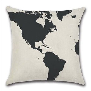 🌸 BUNDLE ME🌸 Map Print Cushion Cover